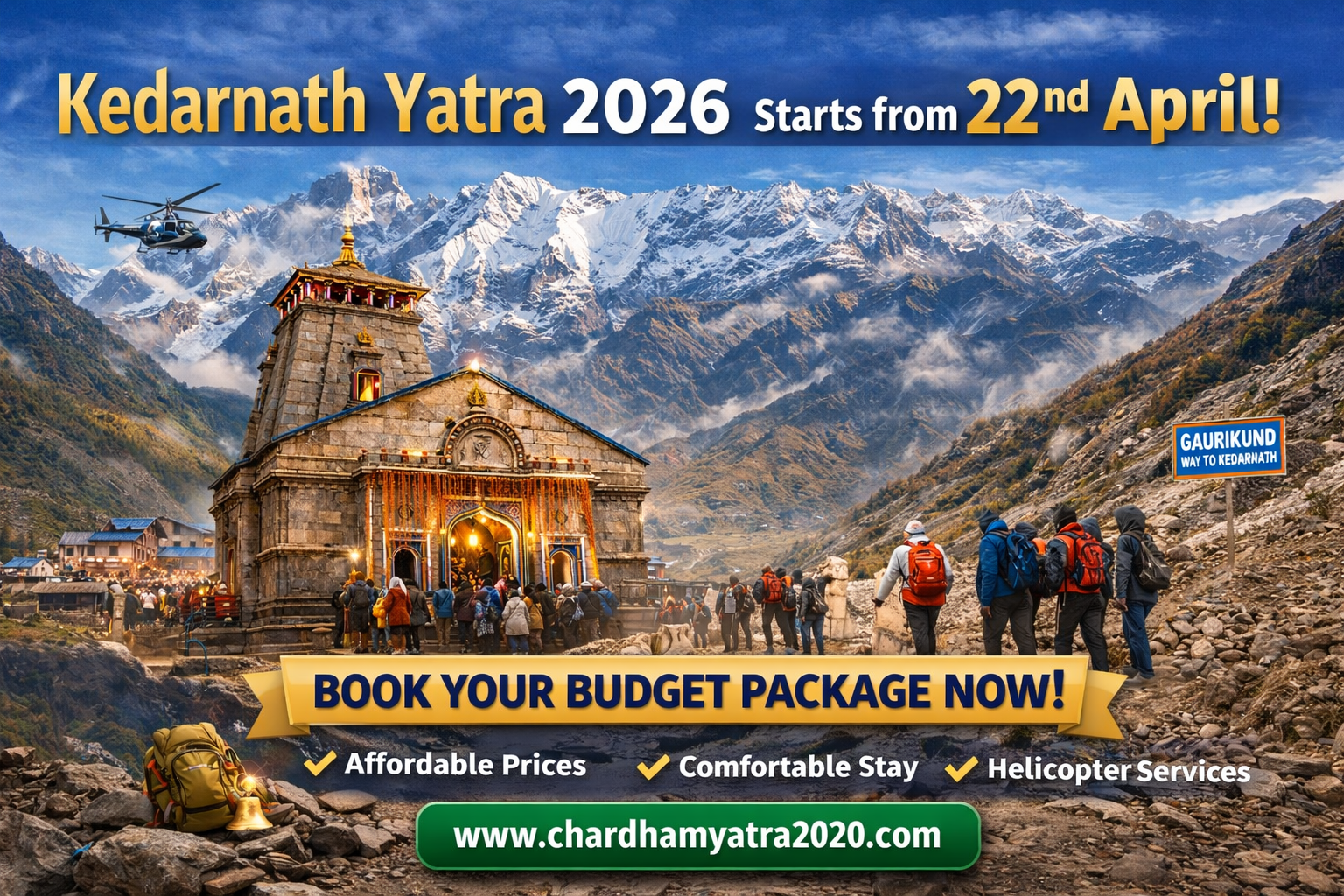Kedarnath yatra starting 22 april